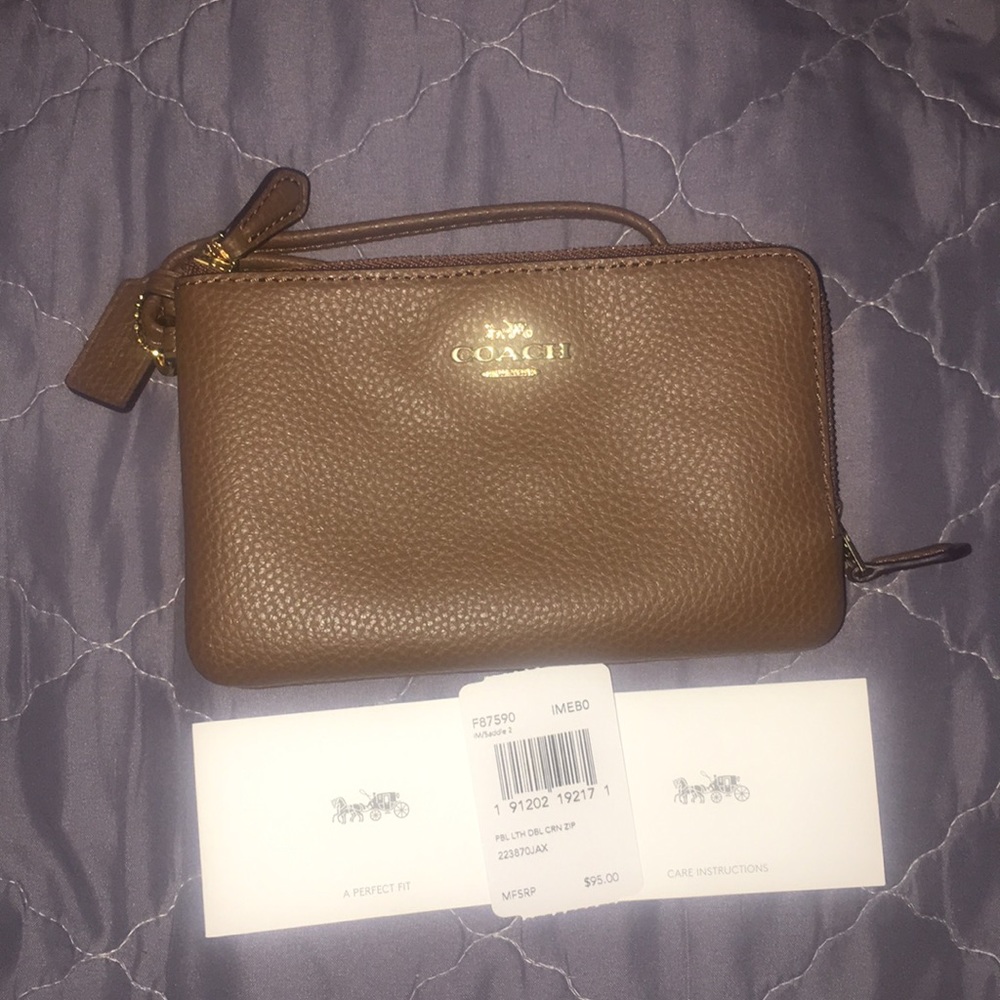 Brown Coach Wristlet